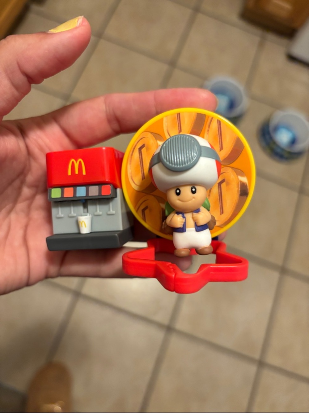 McDonald's Red, Yellow & Gray Toad Collectible Playset